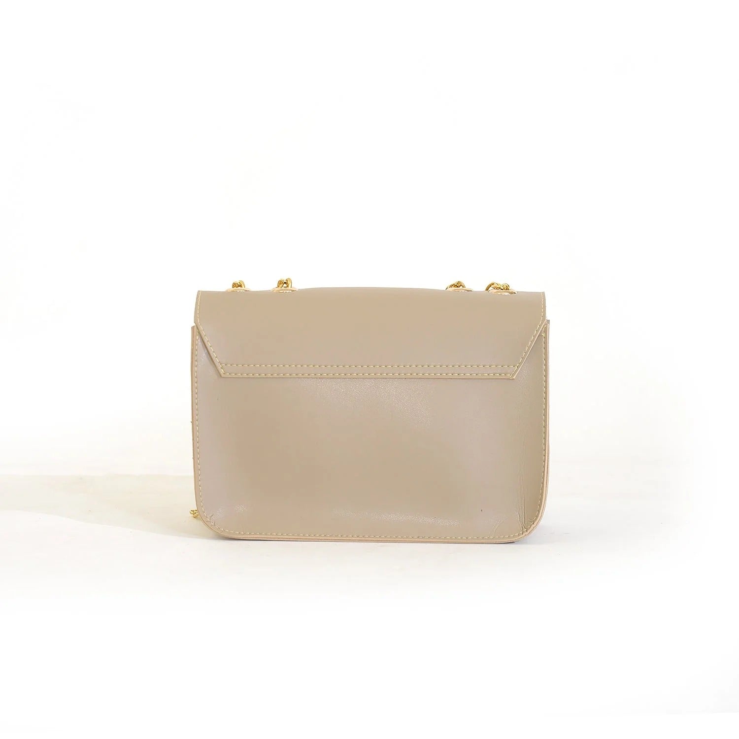 2 Pcs PU leather Hand bags With Long Golden Chain For Girls